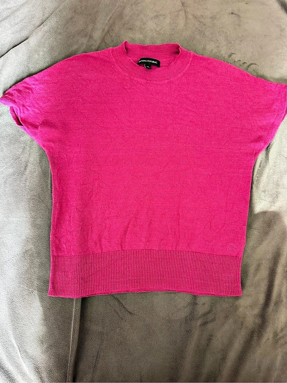Banana Republic Linen Blend Pink Crew Neck Sweater XS Like New